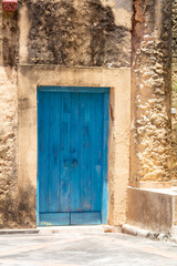 Old blue door, Prison island, Zanzibar, Tanzania