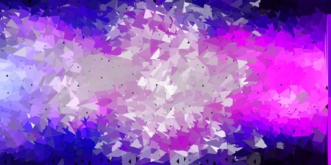Fototapeta na wymiar Light pink vector abstract triangle pattern.