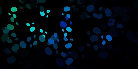 Dark blue, green vector template with abstract forms.