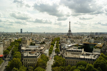 Fototapeta na wymiar Paris view with Eiffel tower in the background