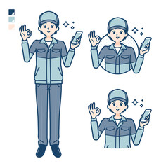 simple delivery man_smartphone-OK