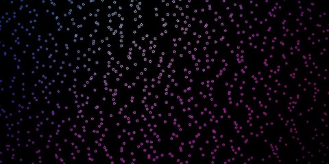 Dark Pink, Blue vector background with small and big stars. Decorative illustration with stars on abstract template. Pattern for new year ad, booklets.