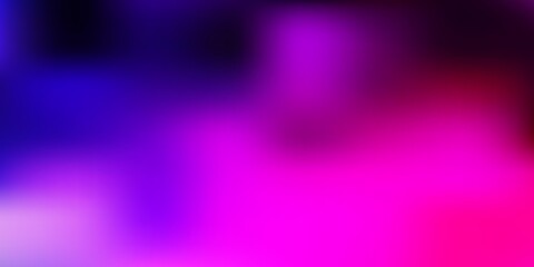 Dark purple, pink vector gradient blur pattern.