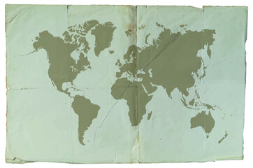 Old map of the world.