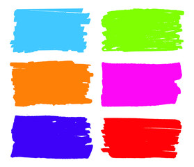 Set of watercolor paint strokes