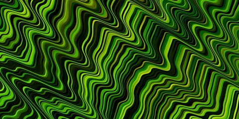 Light Green, Yellow vector pattern with curves. Colorful illustration in abstract style with bent lines. Pattern for websites, landing pages.