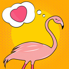 pink flamingo vector illustration