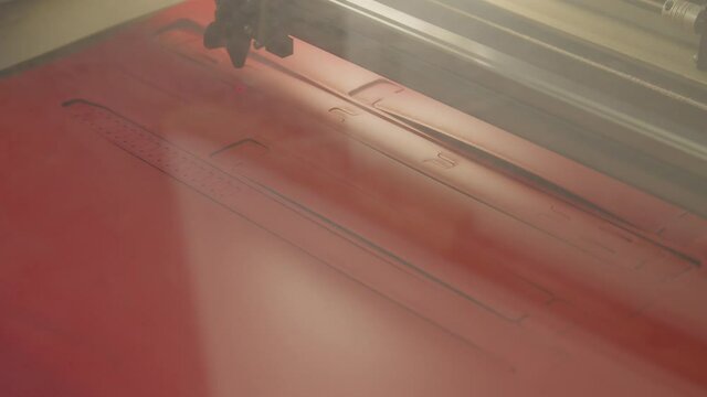 Lazer cutter cutting templates to make PPE and various other things