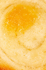 Close-up of a golden crust bun as a background.
