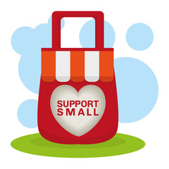 Support local shop small. Local market - Vector