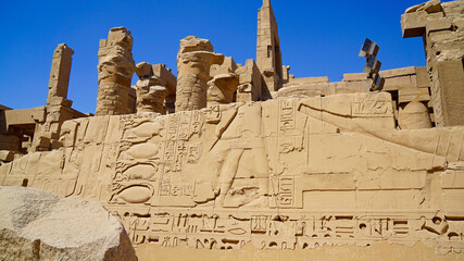 Luksor, Egipt, Karnak, Faraon, obelisk, monolit, starożytny - obrazy, fototapety, plakaty