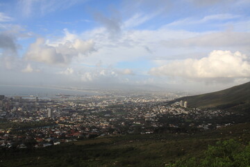 Overview from the Table mountain Cape Town South Africa