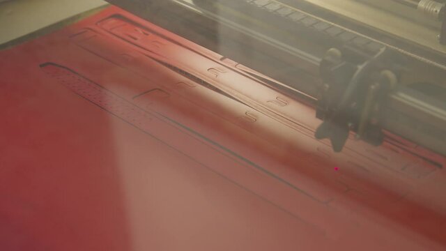 Lazer cutter cutting templates to make PPE and various other things timelapse