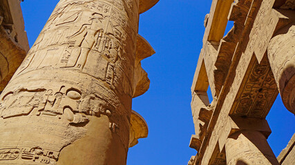 Luksor, Egipt, Karnak, Faraon, obelisk, monolit, starożytny - obrazy, fototapety, plakaty