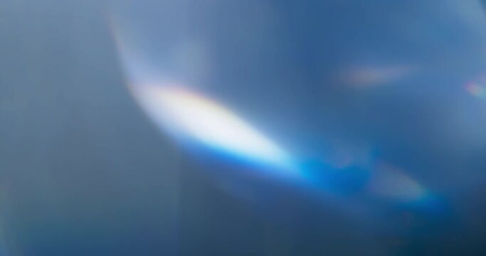Prism Rainbow Light Flares Overlay on Black Background