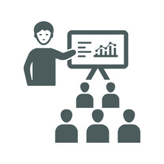 Business Presentation Icon / gray vector