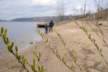 walking on the beach