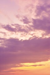 sunset in the sky, Abtract ​background​ texture​ of purple and orange sky on sunset in evening 
