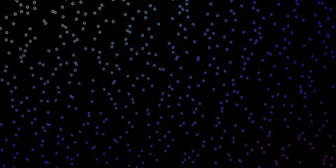 Dark Multicolor vector pattern with abstract stars. Decorative illustration with stars on abstract template. Best design for your ad, poster, banner.