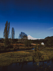 Great volcano in the distance