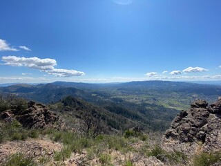 mountain landscape with blue sky