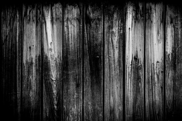 Old black wood wall texture and background. plank black wood wall.