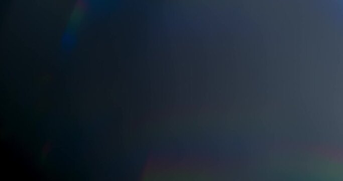 Prism Rainbow Light Flares Overlay on Black Background