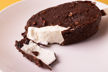 yummy milky vanilla and chocolate ice cream