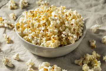 Homemade Salty Buttered Popcorn