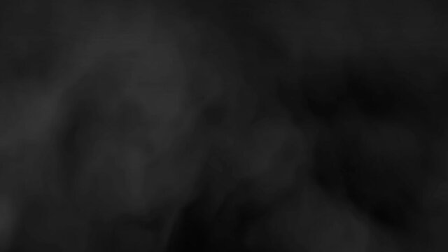 Gray smoke slowly rising against a black background. Looping animation.