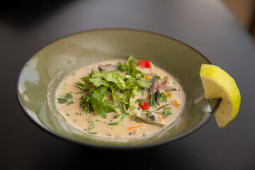 Asian Thai coconut soup