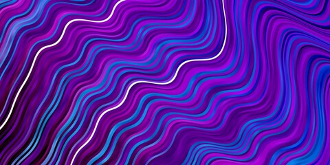 Light Pink, Blue vector background with lines. Bright illustration with gradient circular arcs. Pattern for business booklets, leaflets