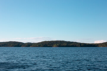 Ladoga Lake with Stone Embankment in Sortavala