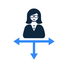 Work, direction icon / vector graphics