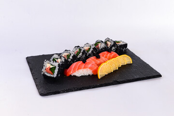 Sushi rolls japanese cuisine restaurant menu food
