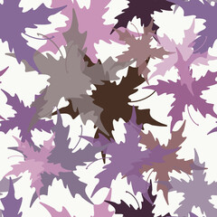 Seamless pattern fo colorful leaves