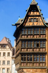 detail of Kammerzell House in Strasbourg, France
