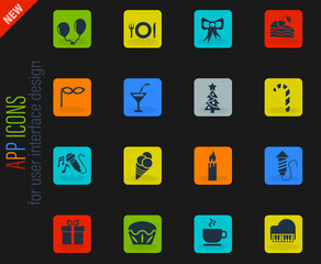 celebration icon set