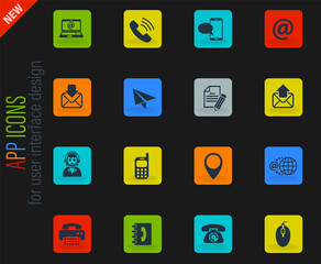 contact us icon set