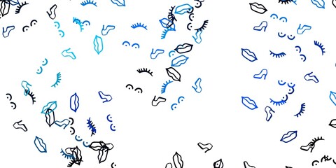 Obraz premium Light Blue, Green vector texture with women's rights symbols.