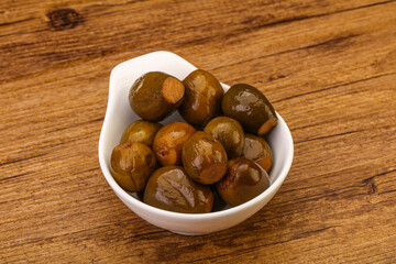 Marinated feijoa in the bowl