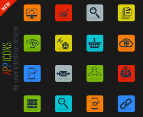Data analytic simply icons