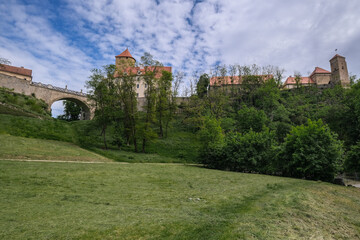 Veveri Castle, a ducal and royal castle, located on Svratka river, 12 km northwest of Brno city center, South Moravia, Czech Republic