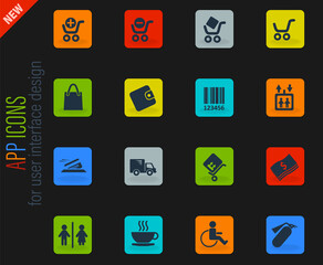 Shopping icon set