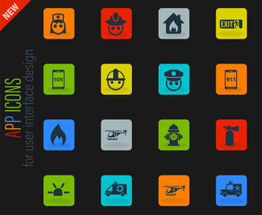 emergency icon set