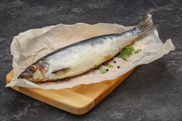 Salted Herring fish with pepper