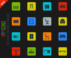 Furniture simply icons