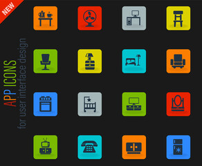 furniture icon set
