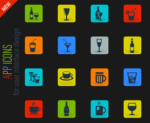 glasses icon set