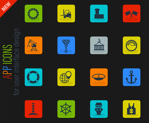 harbor icon set